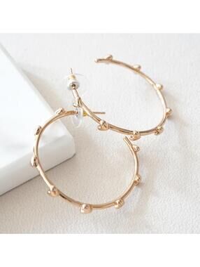 Kendra Scott Haven Heart Hoop Earrings Rose Gold